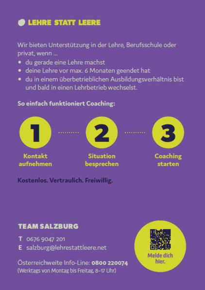 Lehre statt Leere - Prospektfoto 2
